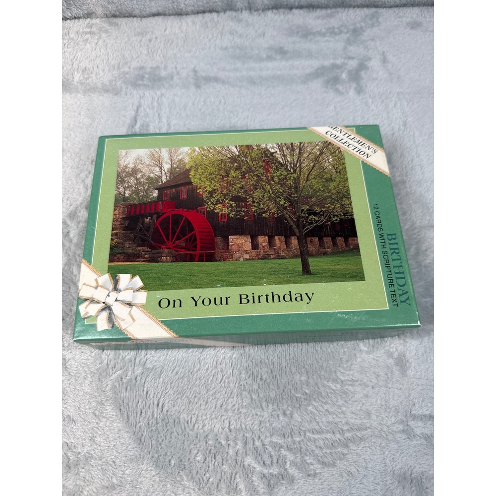 Cornerstone Cards Gentlemen's Collection Birthday Boxed Set 12 Scripture VTG NOS